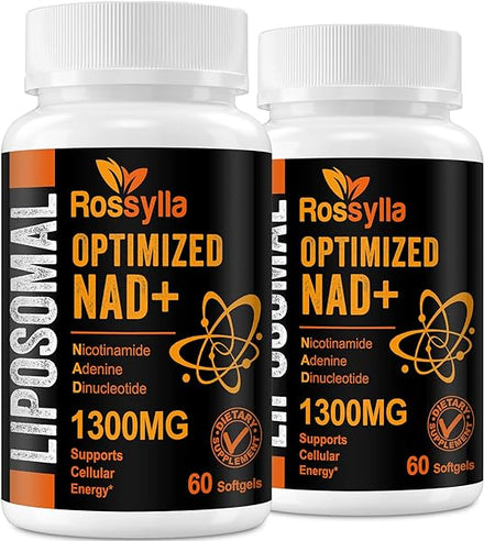 Rossylla 1300 MG Liposomal NAD+ Supplement | Highest Absorption | Purest NAD Supplemet to Boost NAD+ Effetively | Boosting NAD+ Supplement for Aging Defese, Cellular Energy, Longevity | 120 Count in Pakistan