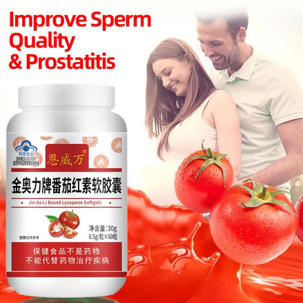 Lycopene Capsules Prostate Treatment Capsule Enlarged Sperm Quality Booster Supplements Anti-aging enhance immunity health care