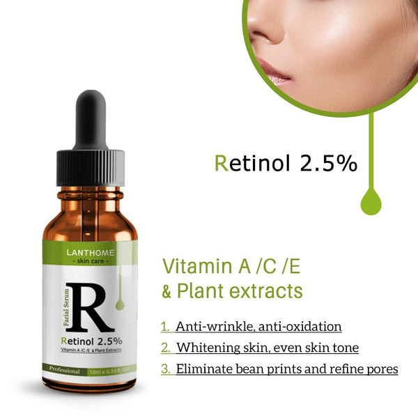 Retinol Serum Anti Wrinkle Fade Dark Spots Vitamin C Facial Serum Whiten Face Skincare Essence Skin Care Products in Pakistan