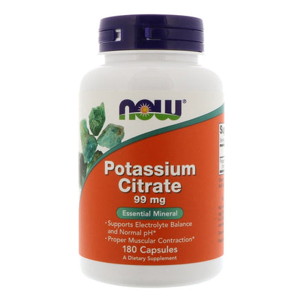 Potassium Citrate 99 mg supports Electrolyte Balance and Normal pH 180 capsules