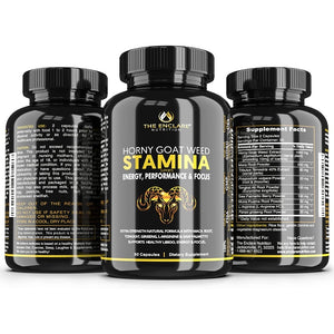 Horny Goat Weed Extract for Men and Women with Maca Root, Tongkat, Ginseng and more. Focus, Stamina, Performance Supplements