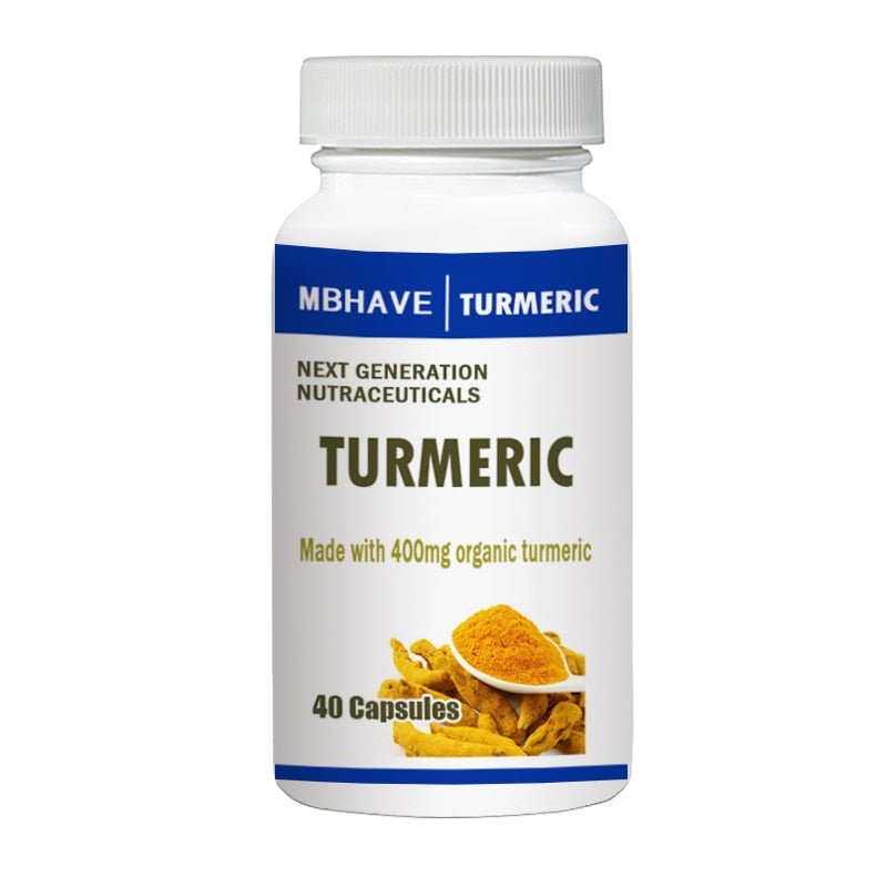 Free shipping TURMERIC 500mg 40pcs May slow or prevent blood clots Reduces depression symptoms