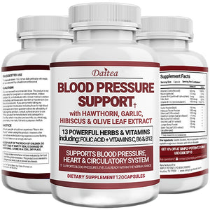 Blood Pressure Support Supplement - Supports Healthy Heart, Cholesterol, Heart, High Blood Pressure & Antioxidants