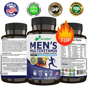 Men's Multivitamins - Stamina Booster Supplements for Men - Support Strength Muscle Energy Gain Pills Supplements Antioxidant