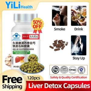 Liver Cleanse Detox Supplements Salvia Miltiorrhiza Capsules CFDA Approve Dendrobium Fatty Liver Cleaning Detoxification Pills