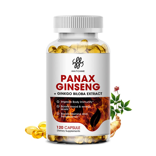 Korean Red Panax Male Energy Supplement Ginseng Ginkgo Biloba Ashwagandha for Focus, Memory, Brain, kidney in Pakistan