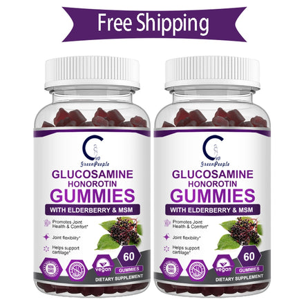 HOT Glucosamine Chondroitin Gummies with MSM & Elderberry Joint & Best Cartilage & Immune Support Supplement For Men & Women