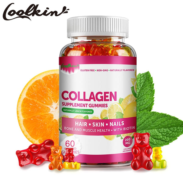 Collagen Gummies with Biotin Zinc Vitamins C & E - Collagen Supplement for Anti-Aging, Hair Growth, Skin Care & Nail Strength in Pakistan