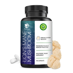 Lukaree Lion Mane Mushroom Capsule Enhancer Memory Enhancers for Brain Amnesia Protect Brain Nerves Memory and Focus Supplement