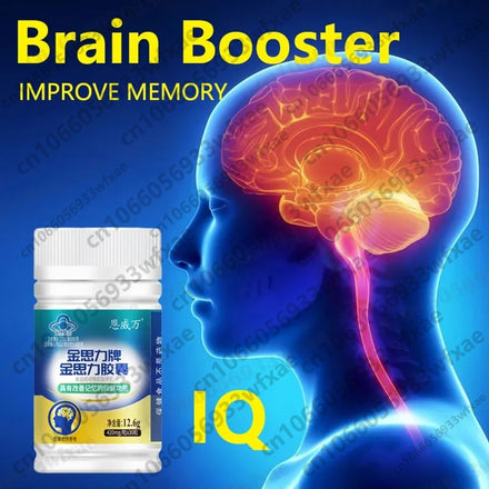 IQ Brain Booster Pills Improve Memory Enhance Focus Premium Nootropic for Neuro Energy Herbal Capsule Supplement