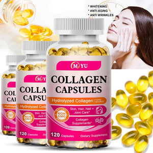 Hydrolyzed Collagen Capsules Support Skin&Joint& Hair & Nails Health Anti-aging Nutritional Supplements For Women