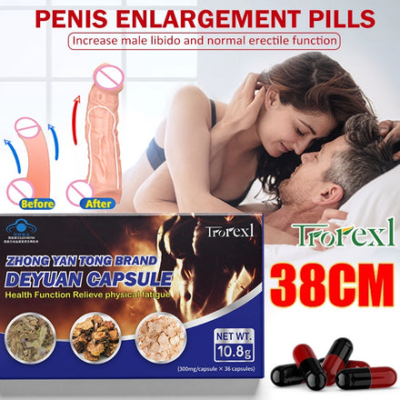 Natural Ginseng epimedium Capsules Male Prolong Strong Erections, Testosterone Booster Men Supplement Size Endurance Strength