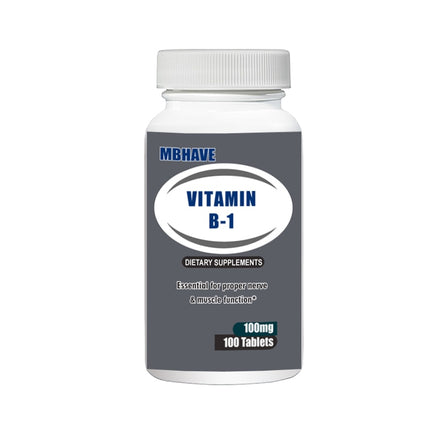 Vitamin B-1 100mg - 100 Tablets Essential for proper nerve & muscle function*