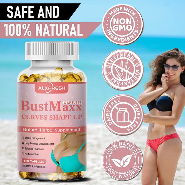 Alxfresh Breast Enhancement Capsules To Help Balance Uneven Breasts Growth Vaginal Health Firmer, Firmer Breast Supplement in Pakistan