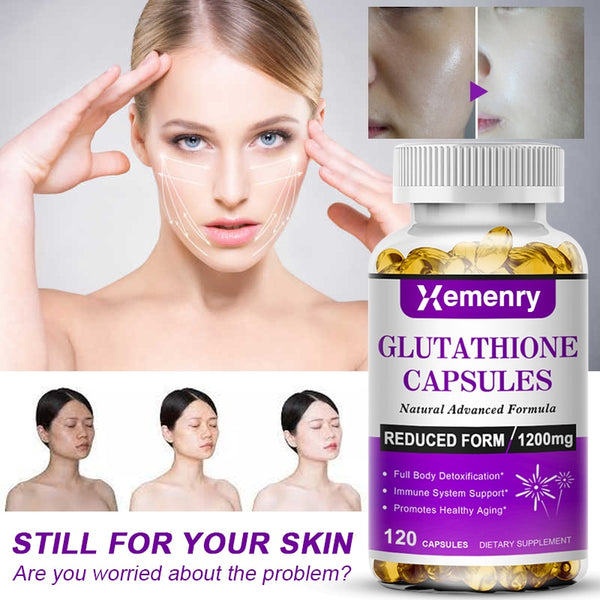Xemenry Glutathione Capsules Collagen Antioxidant Anti-Aging Boosting Immunity Dull Skin Whitening Supplement Health in Pakistan