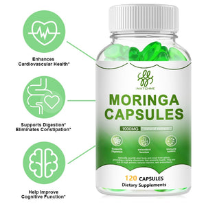 Natural Moringa oil Capsules Vitamin & Amino acid supplement High blood pressure Enhance immunity and promote insulin secretion