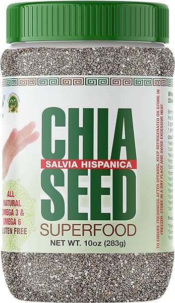 Sanar Naturals Chia Seed, 10 oz - Great Source of Omega-3, Omega-6, Dietary Fibers and Protein, Energy Boost, Weight Management and Diet Support, Non-GMO, Gluten Free in Pakistan in Pakistan