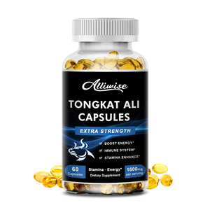 Alliwise 3X Tongkat Ali Root Extract Capsule for Potent Stamina Strength Enhances Immunity Health Kidney Male Energy Supplements