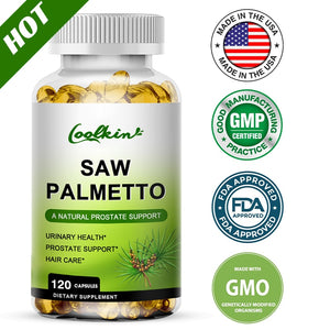 Prostate Health Supplement, Natural Saw Palmetto Extract, Supports Prostate and Hair Growth Capsules for Men and Women