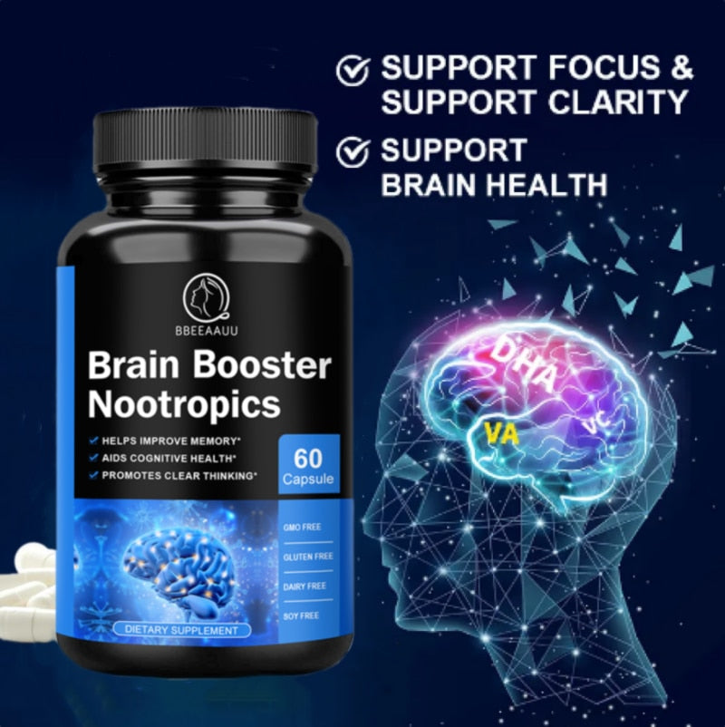Lukaree 100mg Phosphatidylserine Capsule Brain Booster Nootropics Improve Memory and Focus Smarter Brain Health Supplement