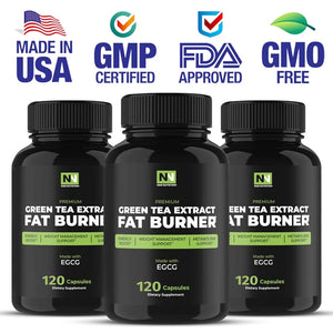 Green Tea Extract Supplements - Appetite Suppressant, Metabolism Booster - Healthy Weight Loss for Men and Women