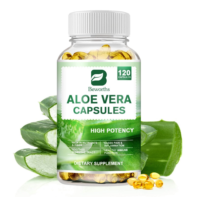 BW Aloe Vera Supplement Fat Burning Digestion Health Support Regulating Blood Sugar for Women&Man Health Multivitamin Capsule