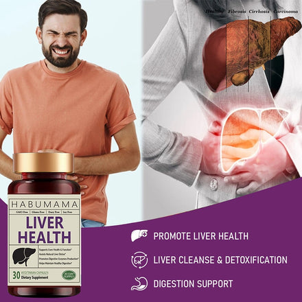 "Liver Cleanse: Repair, Prevent Cirrhosis, Herbal Support - 30 Caps"