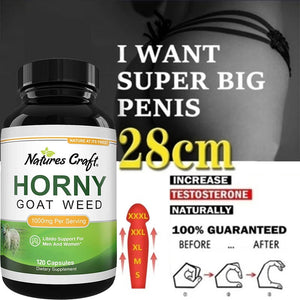 Male Energy Booster - Natural Horny Goat Weed Supplement - Supports Male Performance, Stamina, Energy Supplement