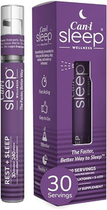 Sleep Fast & Longer - Oral Absorbtion Spray Can I Sleep Natural Sleep Aid with Melatonin, GABA, and 5-HTP - Nighttime Liquid Melatonin Spray - Advanced Multivitamin for Adult by Can I Wellness in Pakistan