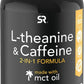 Sports Research Double Strength ‘Suntheanine’ L-Theanine with Organic Coconut Oil - Promotes Alertness & Relaxation without Drowsiness - 200mg L Theanine Supplement - 60 Softgel Capsules for Adults