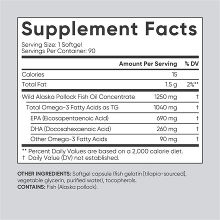 Sports Research Triple Strength Omega 3 Fish Oil - Burpless Fish Oil Supplement in Pakistan
