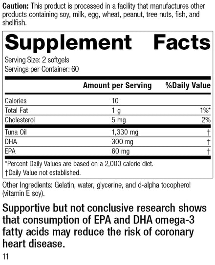 Standard Process Tuna Omega-3 Oil EPA and DHA - Whole Food Support, Supplement in Pakistan