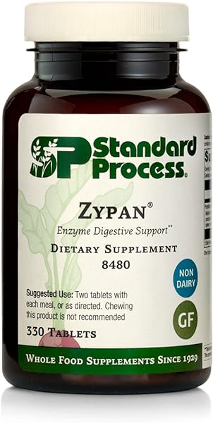 Standard Process Zypan - Digestive Health Support Supplement - HCI Supplement with Pancreatin, Betaine Hydrochloride & Pepsin - Support Macronutrient Digestion - 330 Tablets in Pakistan