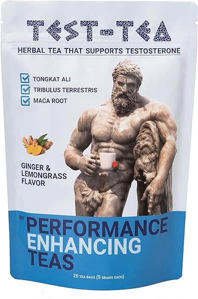 Test-Tea | Testosterone Boosting Herbal Tea for Men | Ginger and Lemongrass Flavor | 20 Pack Bag | with Tongkat Ali, Tribulus Terrestris and Maca Root by Performance Enhancing Teas in Pakistan in Pakistan