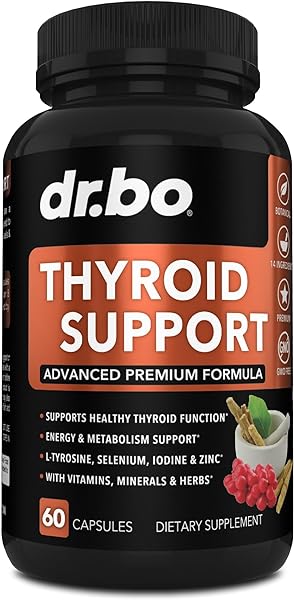 Thyroid Support for Women & Men Supplement - Natural Metabolism, Mood & Energy Enhancer with L-Tyrosine Selenium Iodine Zinc Bladderwrack Kelp & Ashwagandha Thyroid Supplement Complex Vitamin 60 Pills in Pakistan in Pakistan