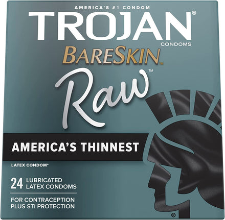 Trojan Bareskin Variety Pack Every Thin Premium Lubricated Condoms - 24 Count