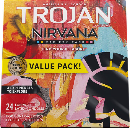 Trojan Nirvana Collection Variety Pack Condoms - 24 count