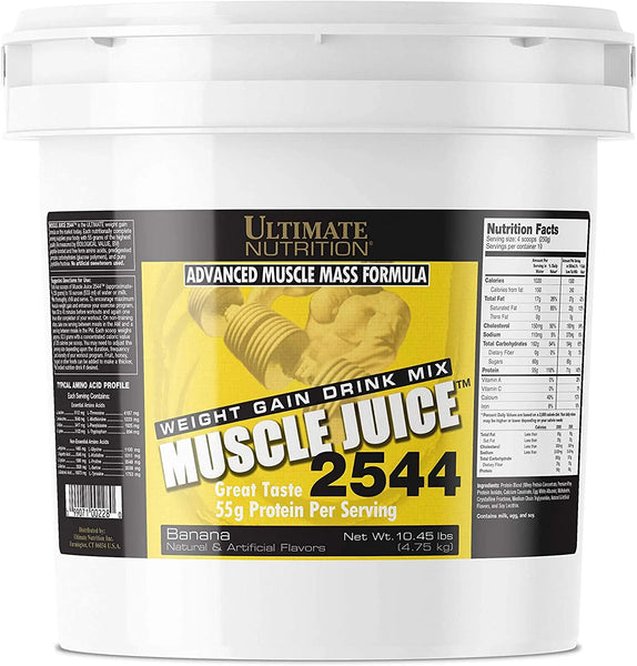 Ultimate Nutrition Muscle Juice 2544 Whey Protein Isolate- Muscle Builder-High Calorie-Weight Gain Drink Mix- 55 Grams of Protein Per Serving, Chocolate, 4.96 Pounds in Pakistan