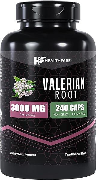 Valerian Root Capsules | 240 Pills | 3000mg | Ultra High Potency | Pure Organic Extract Supplement | Non-GMO & Gluten Free in Pakistan