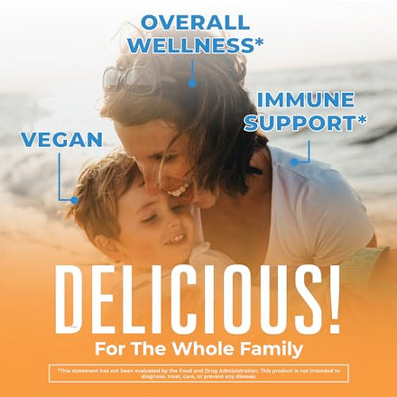 Vegan Vitamin C Gummies by MaryRuth's | 2 Month Supply | Immune Support Supplement | Adults & Kids Vitamin C | Chewable Vitamin C Gummy Vitamins | Non GMO | Pectin Based | 60 Count
