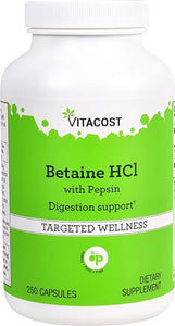 Vitacost Betaine HCl with Pepsin - 650 mg - 250 Capsules in Pakistan