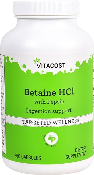 Vitacost Betaine HCl with Pepsin - 650 mg - 250 Capsules in Pakistan in Pakistan