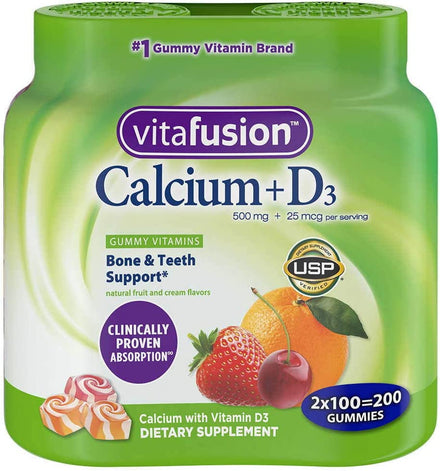 Vitafusion Calcium Supplement Gummy Vitamins, 200ct