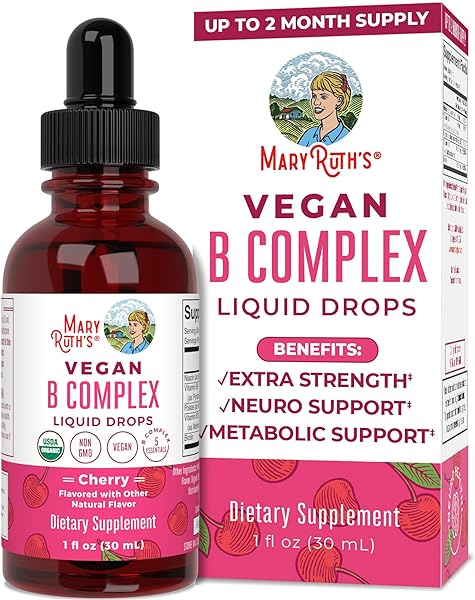 Vitamin B Complex by MaryRuth's | B Complex Vitamins | 2 Month Supply | Biotin | Vitamin B12 | Niacin | Folate | Energy Support Supplement | Vegan | USDA Organic | Non-GMO | Gluten Free | 1 Fl Oz in Pakistan in Pakistan