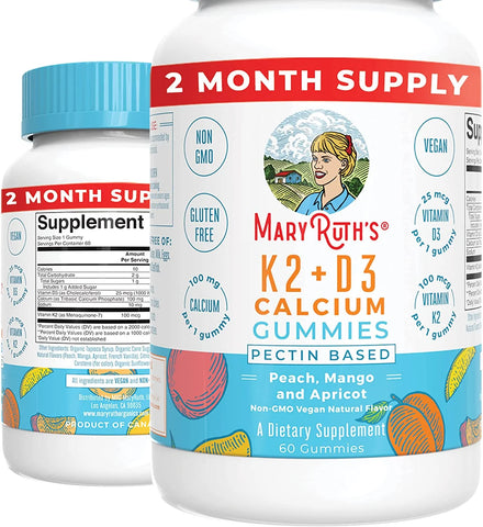 Vitamin D3 + Vitamin B12 Gummies | 2 Month Supply | USDA Organic | Vitamin D & B12 Supplement for Adults & Kids Ages 2+ | Bone Health | Energy Boost | Vegan | Non-GMO | Gluten Free | 60 Count