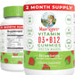 Vitamin D3 + Vitamin B12 Gummies | 2 Month Supply | USDA Organic | Vitamin D & B12 Supplement for Adults & Kids Ages 2+ | Bone Health | Energy Boost | Vegan | Non-GMO | Gluten Free | 60 Count