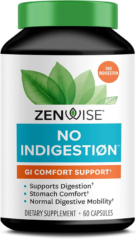 Zenwise No Bloat - Probiotics, Digestive Enzymes for Bloating and Gas Relief - Ginger, Dandelion, and Cinnamon to Improve Digestion - Vegan Water Retention Pills + Diuretic for Women & Men - 60 Count
