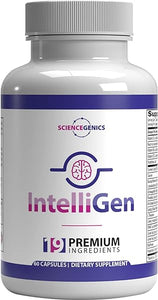 intelliGen Brain Booster Supplement for Focus, Memory, Clarity, Energy - Nootropic Neuro Support Focus Supplement with Bacopa Monnieri, Gingko Biloba, Huperzine A, DMAE, Rhodiola, Taurine, L-Theanine in Pakistan