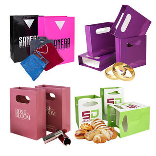 Custom Printed Logo Luxury Gift Paper Bag Retail Boutique Shopping